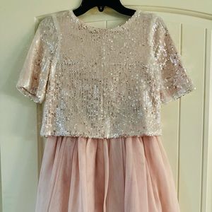 Pink & Violet Girls 2-Pc. Sequin Top & Skirt Set